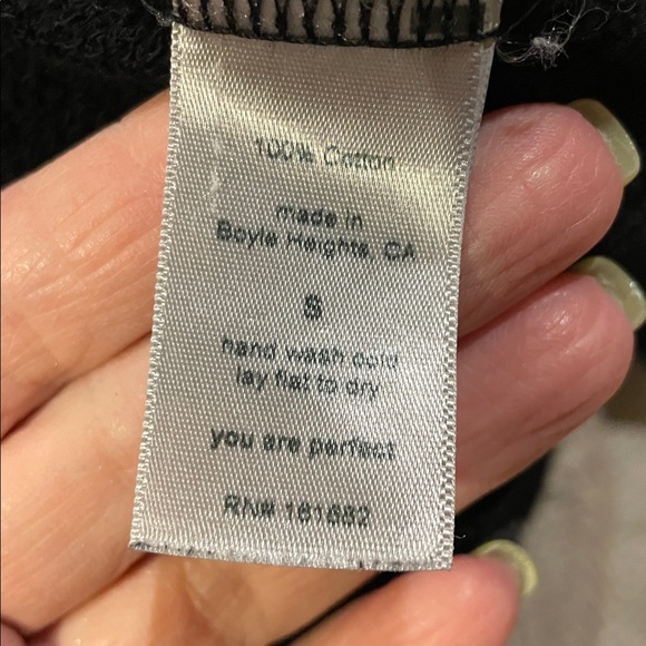 PERFECT WHITE TEE Women's Tyra Black Zip Pullover Sweatshirt Jacket Preppy Small - Picture 9 of 10